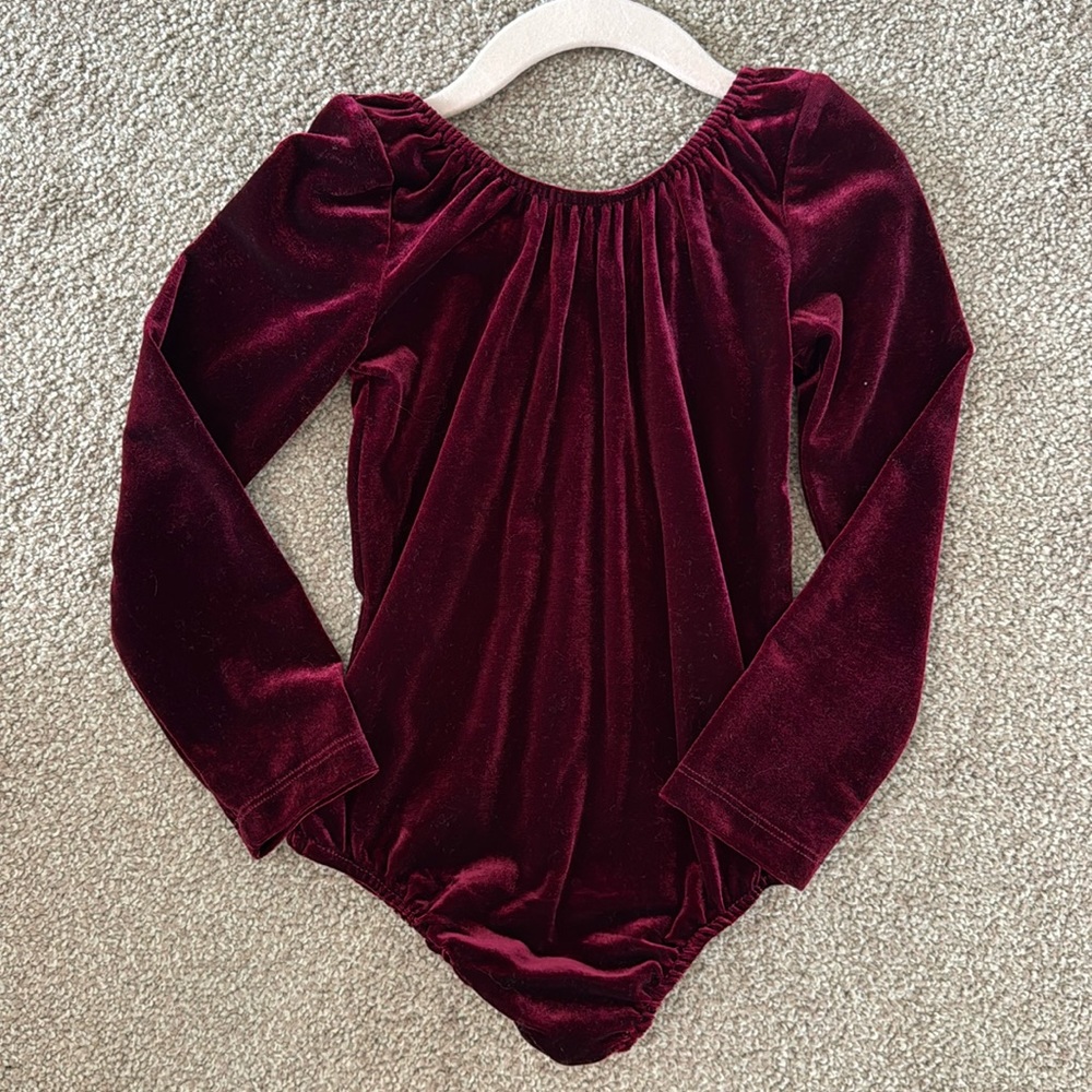 Velvet leotard top